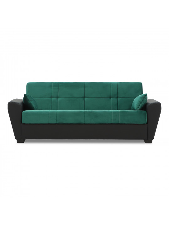 დივანი HOBEL MODERN ECONOM BLACK 4503/GREEN LETTO 14 G (2)