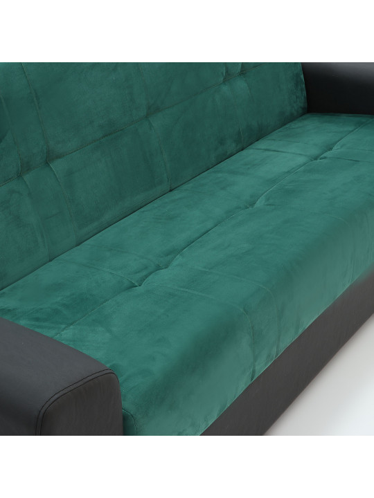 დივანი HOBEL MODERN ECONOM BLACK 4503/GREEN LETTO 14 G (2)