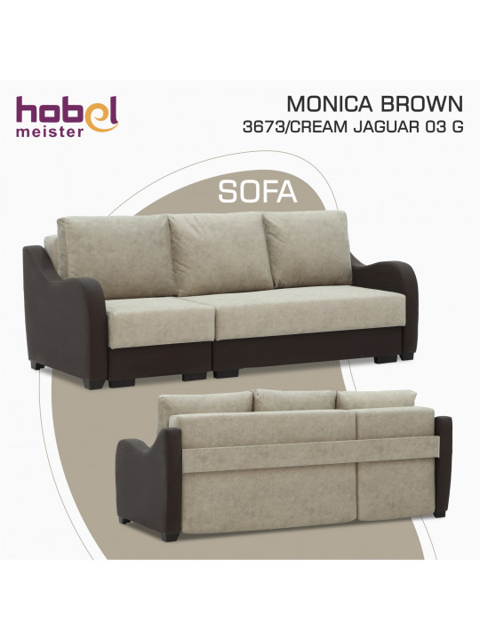 დივანი HOBEL MONICA BROWN 3673/CREAM JAGUAR 03 G (4)