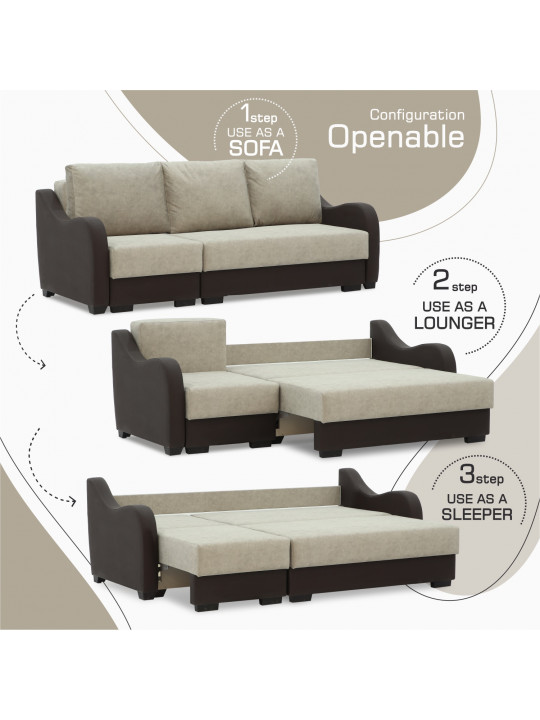 sofa HOBEL MONICA BROWN 3673/CREAM JAGUAR 03 G (4)