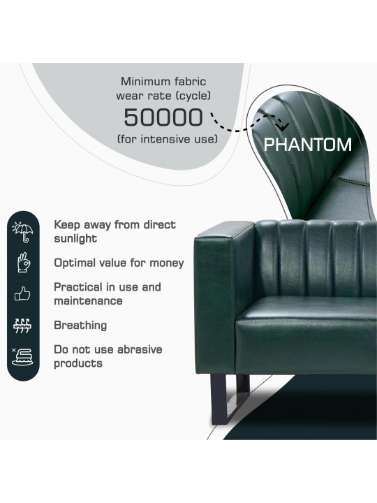 sofa HOBEL POLO 3 STR GREEN PHANTOM 20 (1)