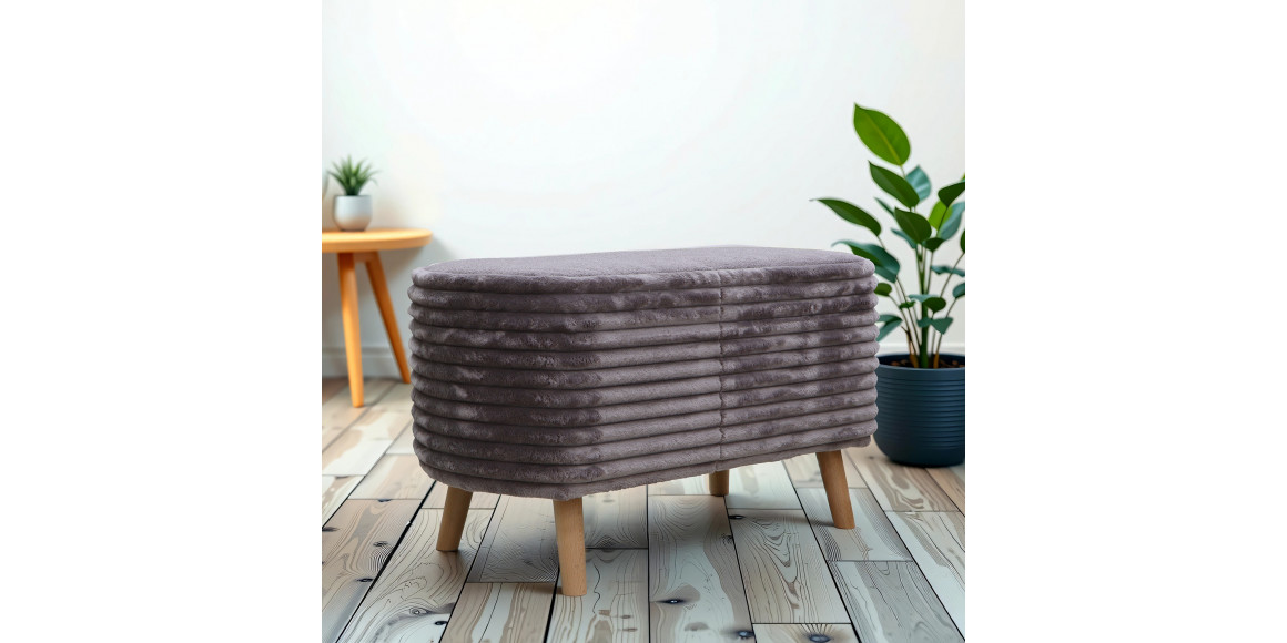 ტაბურეტი და პუფი HOBEL SONYA BIG MEGA TAUPE/GREY BUK 7 (1)