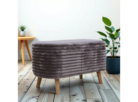 ტაბურეტი და პუფი HOBEL SONYA BIG MEGA TAUPE/GREY BUK 7 (1)