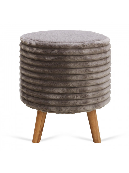 stool & pouf HOBEL SONYA ROUND MEGA TAUPE/GREY BUK 7 (1)