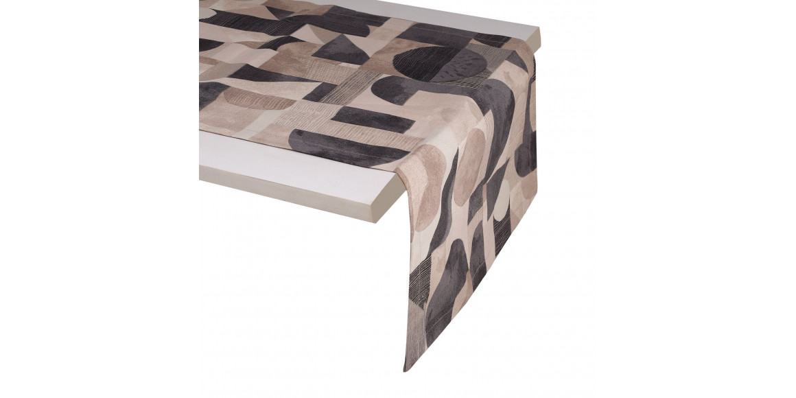 tablecloth VETEXUS VDS 45X220 DUCK GEOMETRY BEIGE (708553)