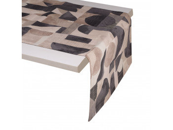 tablecloth VETEXUS VDS 45X220 DUCK GEOMETRY BEIGE (708553)