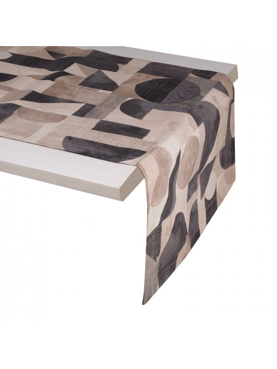 tablecloth VETEXUS VDS 45X220 DUCK GEOMETRY BEIGE (708553)