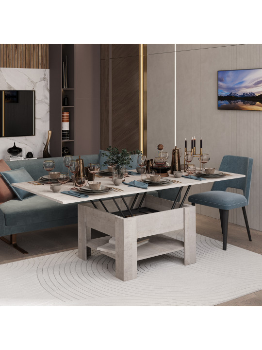 ტრანსფორმერი მაგიდა HOBEL 90X90X180 K355 (1)