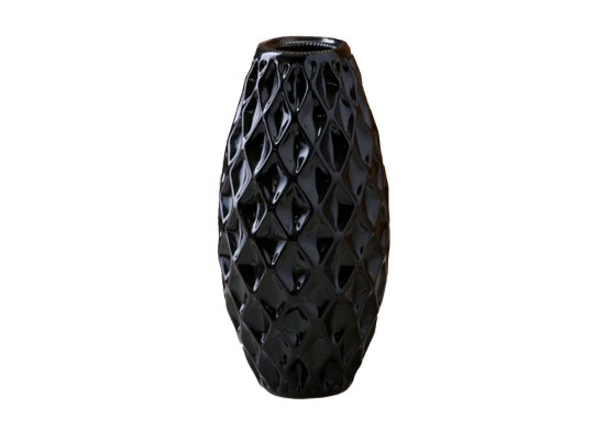 ваза SIMA-LAND EURO FLUTED BLACK 22 cm