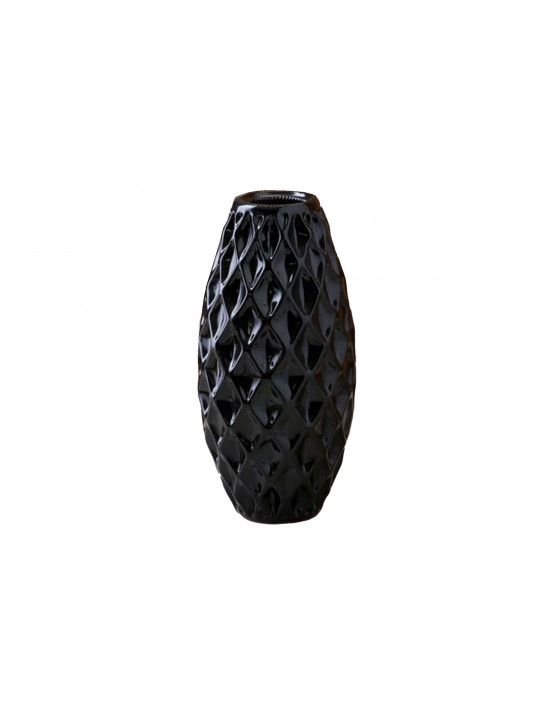 ваза SIMA-LAND EURO FLUTED BLACK 22 cm