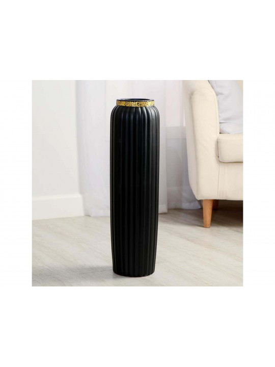 vases SIMA-LAND GEOMETRY LUXE FLOOR-STANDING 13x60 см, черный