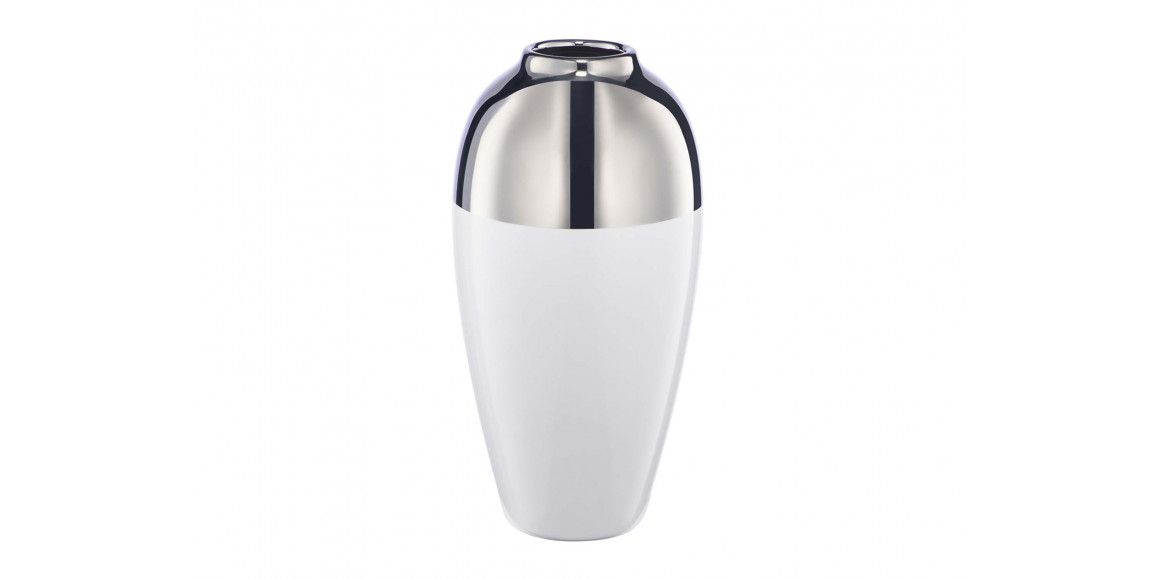 ვაზა MAGAMAX VASE CHIC Д125 Ш125 В250 WHITE WITH GREY