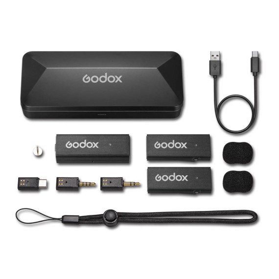 მიკროფონი GODOX 2.4GHZ WIRELESS MICROPHONE SYSTEM MOVELINK MINI UC KIT2 (BK)