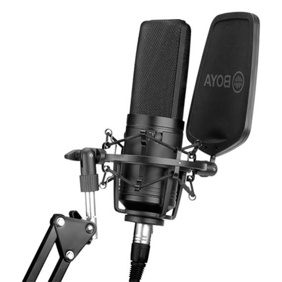 მიკროფონი BOYA BY-M1000 LARGE DIAPHRAGM CONDENSER (BK)