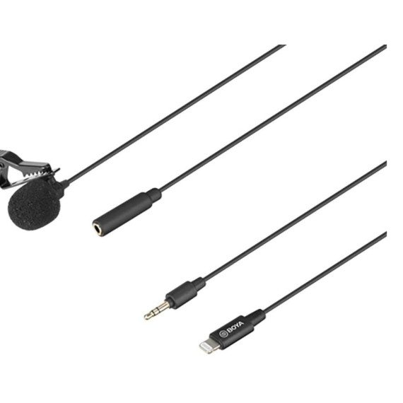 მიკროფონი BOYA BY-M2 CLIP-ON LAVALIER FOR IOS DEVICES (BK)