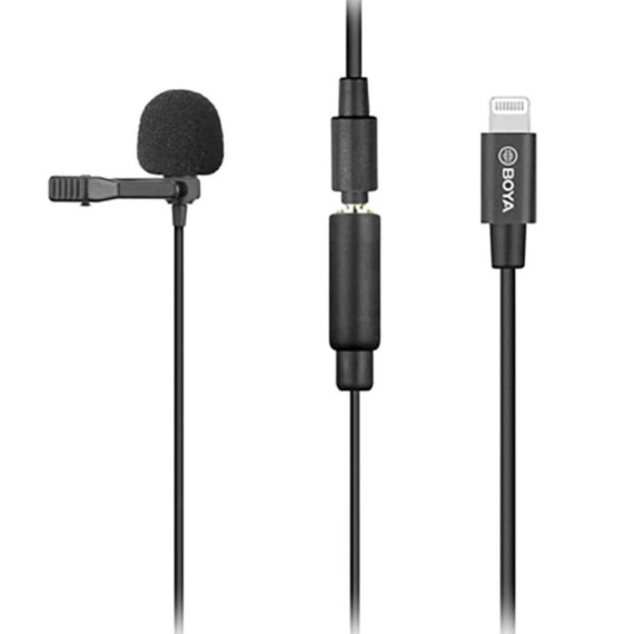 მიკროფონი BOYA BY-M2 CLIP-ON LAVALIER FOR IOS DEVICES (BK)