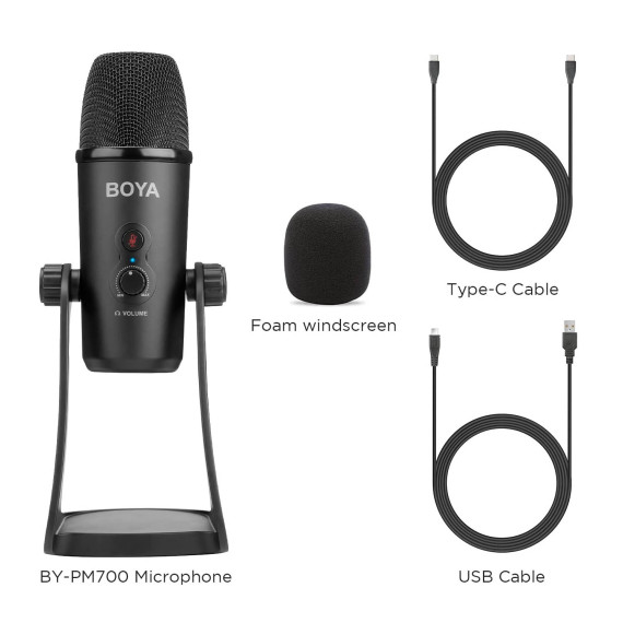 მიკროფონი BOYA BY-PM700 PRO USB (BK)