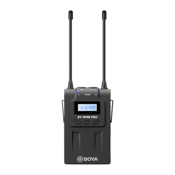 მიკროფონი BOYA BY-WM8 PRO-K2 DUAL CHANNEL UHF WIRELESS (BK)