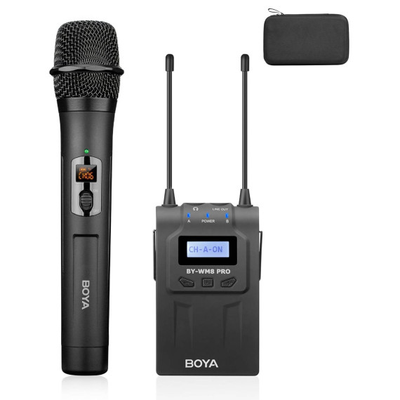 მიკროფონი BOYA BY-WM8 PRO-K3 CAMERA-MOUNT WIRELESS HANDHELD MICROPHONE SYSTEM (BK)