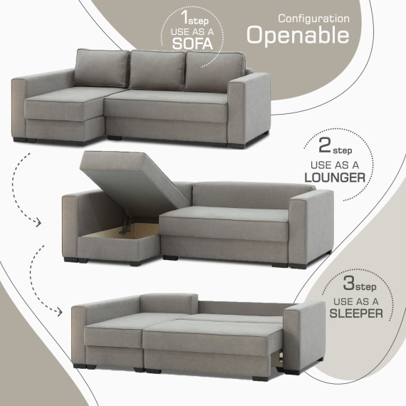 sofa HOBEL CORNER LIZA PLUS D/P CAPPUCCINO SCANDI 19 L (5)