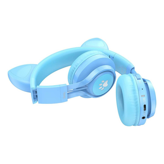 tws headphone HOCO CAT EAR KIDS W39 (BL)