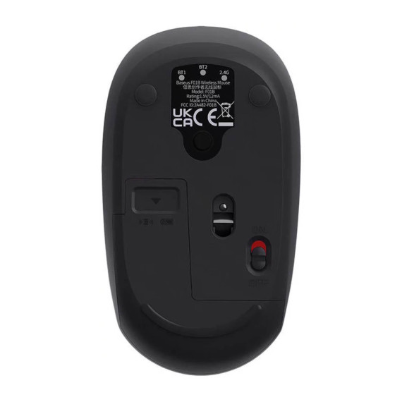 კომპიუტერული მაუსი BASEUS F01B TRI-MODE WIRELESS B01055503833-00 (FROSTED GY)