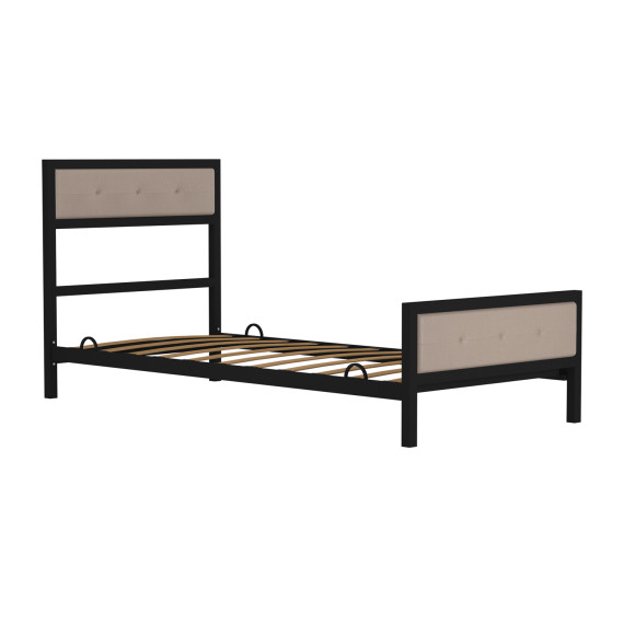 bed HOBEL WMX-B-101 90x200 BLACK/BEIGE (3)
