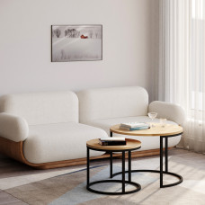 coffee table HOBEL EX-B22 BLACK METAL/K086 (2)