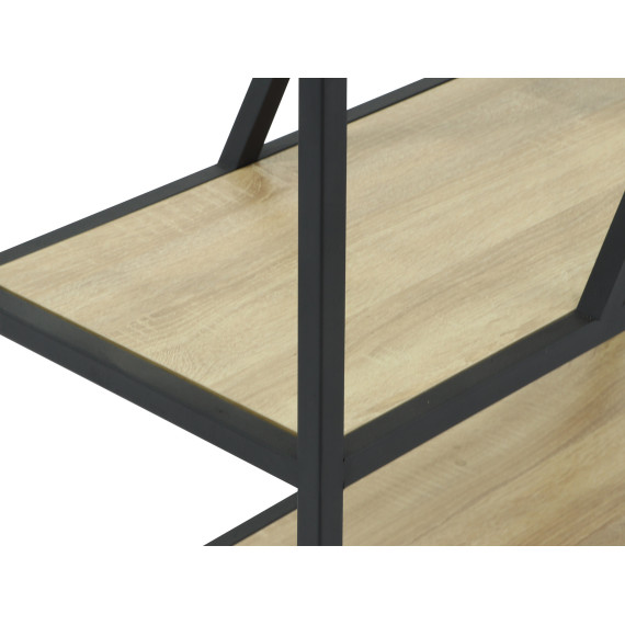 წიგნის კარადა და თარო HOBEL LANFEN M-101 200x124x36 BLACK METAL -K003 (1)-G