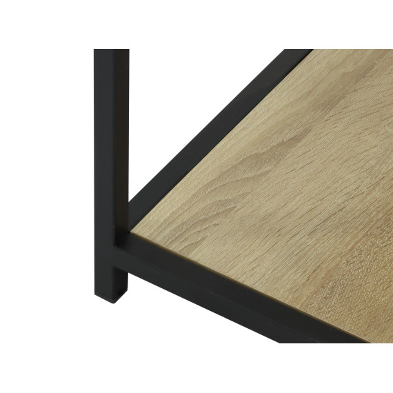 წიგნის კარადა და თარო HOBEL LANFEN M-101 200x124x36 BLACK METAL -K003 (1)-G