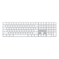 კლავიატურა APPLE MAGIC KEYBOARD WITH NUMERIC KEYPAD WIRELESS RECHARGABLE SILVER MQO52LL/A (SILVER)