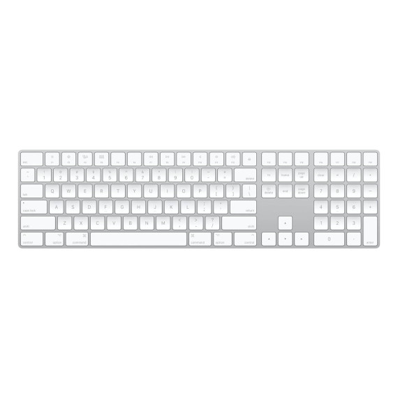 клавиатура APPLE MAGIC KEYBOARD WITH NUMERIC KEYPAD WIRELESS RECHARGABLE SILVER MQO52LL/A (SILVER)