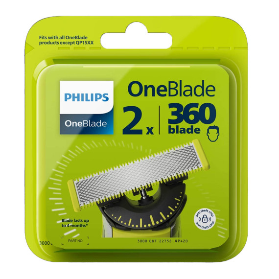 თმის საკრეჭი და ტრიმერი PHILIPS ONEBLADEC REPLACEMENT BLADE 2 PACK QP420/50 (SILVER)