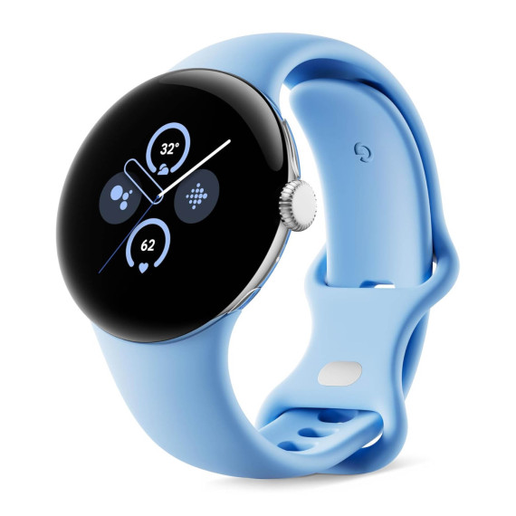 სმარტ საათი Google PIXEL WATCH 2 POLISH SILVER ALUMINIUM CASE WITH BAY ACTIVE BAND (BAY)