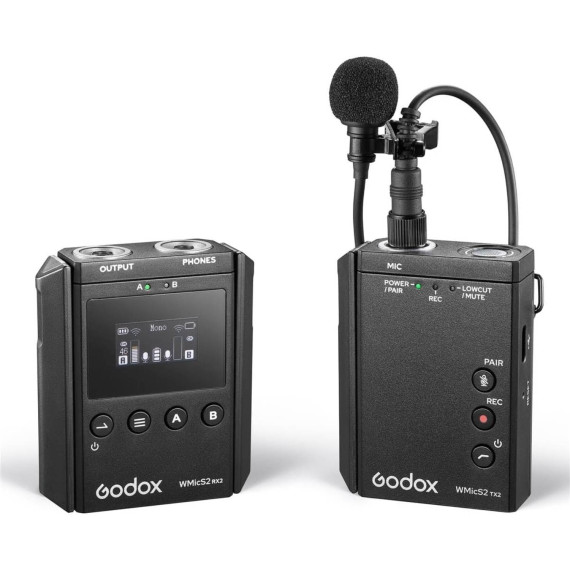 მიკროფონი GODOX UHF WIRELESS MICROPHONE SYSTEM WMICS2 KIT 1 (BK)