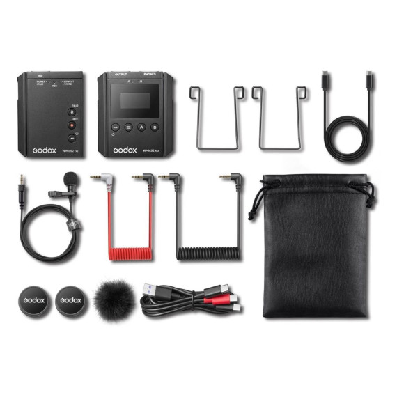 მიკროფონი GODOX UHF WIRELESS MICROPHONE SYSTEM WMICS2 KIT 1 (BK)