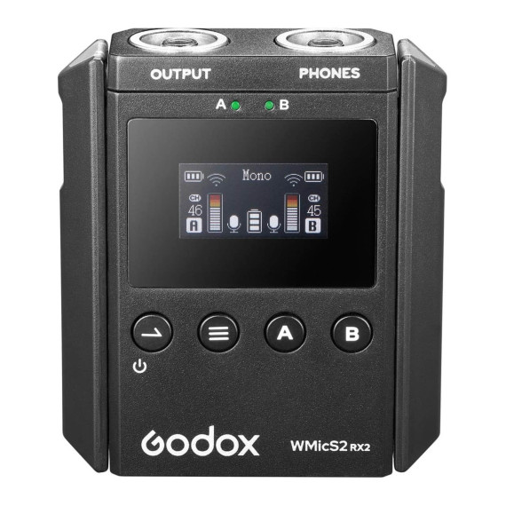 მიკროფონი GODOX UHF WIRELESS MICROPHONE SYSTEM WMICS2 KIT 1 (BK)