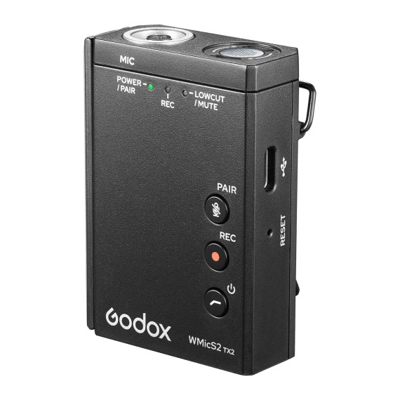 მიკროფონი GODOX UHF WIRELESS MICROPHONE SYSTEM WMICS2 KIT 2 (BK)