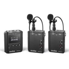 მიკროფონი GODOX UHF WIRELESS MICROPHONE SYSTEM WMICS2 KIT 2 (BK)
