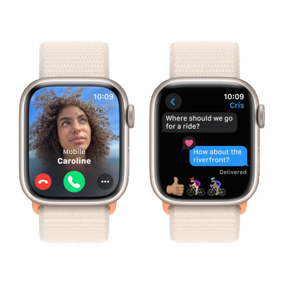 სმარტ საათი APPLE WATCH SERIES 9 GPS 41MM STARLIGHT ALUMINUM CASE WITH STARLIGHT SPORT LOOP MR8V3 (STARLIGHT)