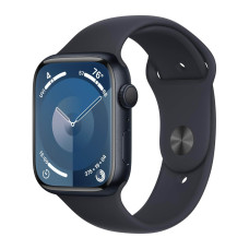 სმარტ საათი APPLE WATCH SERIES 9 GPS 45MM MIDNIGHT ALUMINUM CASE WITH MIDNIGHT SPORT BAND MR993 S/M (MIDNIGHT)