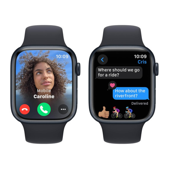 სმარტ საათი APPLE WATCH SERIES 9 GPS 45MM MIDNIGHT ALUMINUM CASE WITH MIDNIGHT SPORT BAND MR9A3 M/L (MIDNIGHT)