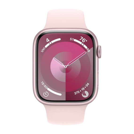 სმარტ საათი APPLE WATCH SERIES 9 GPS 45MM PINK ALUMINUM CASE WITH LIGHT PINK SPORT BAND MR9G3 S/M (PK)