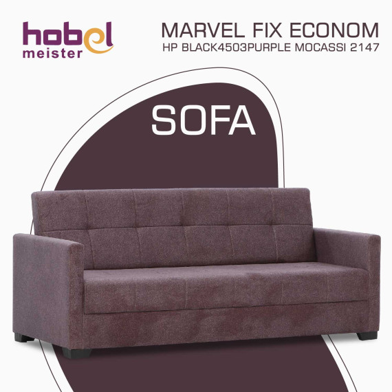 диван HOBEL MARVEL FIX ECONOM HP BLACK 4503/PURPLE MOCASSI 2147 (1)
