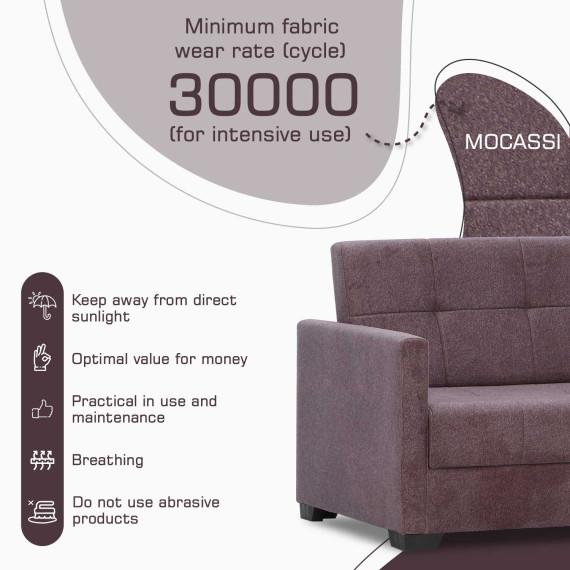 диван HOBEL MARVEL FIX ECONOM HP BLACK 4503/PURPLE MOCASSI 2147 (1)