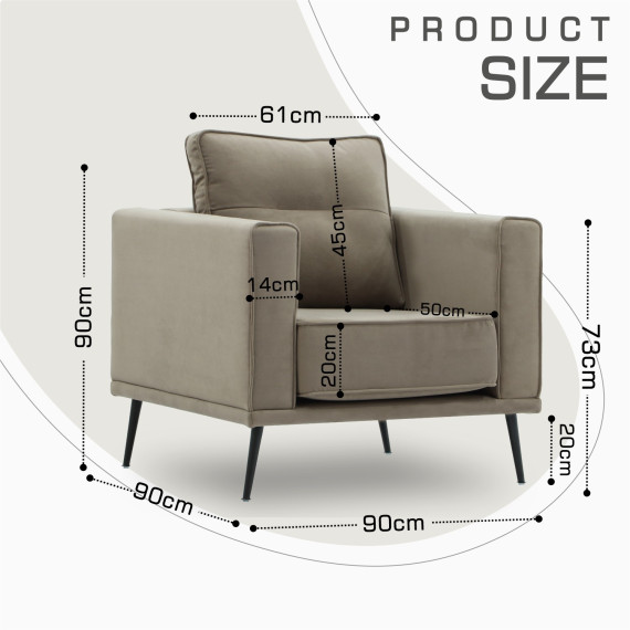 სავარძელი HOBEL ARMANDO 1 STR BLACK 20/ CAPPUCCINO LEONARDO 5 (1)