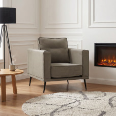სავარძელი HOBEL ARMANDO 1 STR BLACK 20/ CAPPUCCINO LEONARDO 5 (1)