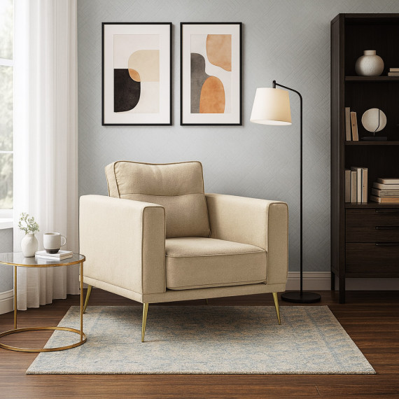 სავარძელი HOBEL ARMANDO 1 STR GOLD 20SM/BEIGE SCANDI 4 (1)