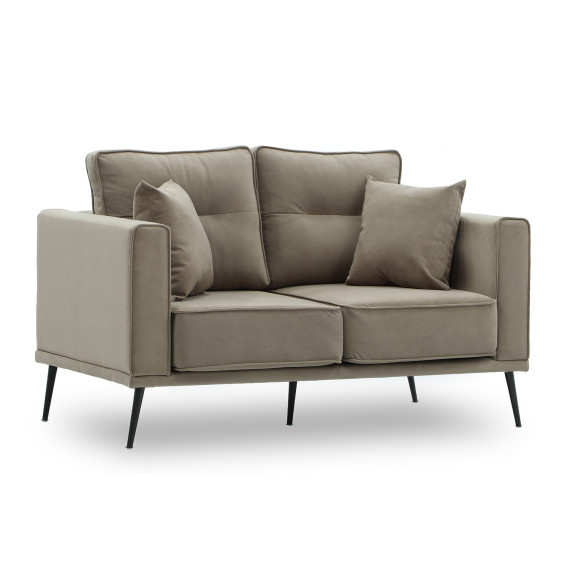 sofa HOBEL ARMANDO 2 STR BLACK 20/ CAPPUCCINO LEONARDO 5 (1)