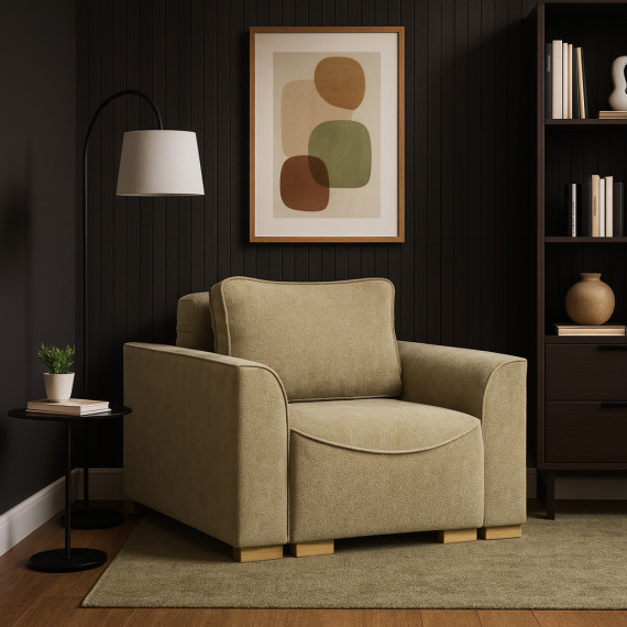 სავარძელი HOBEL BELONA 1 STR LIGHT BROWN BONCUK 6/CREAM INFINITY 103 (3)